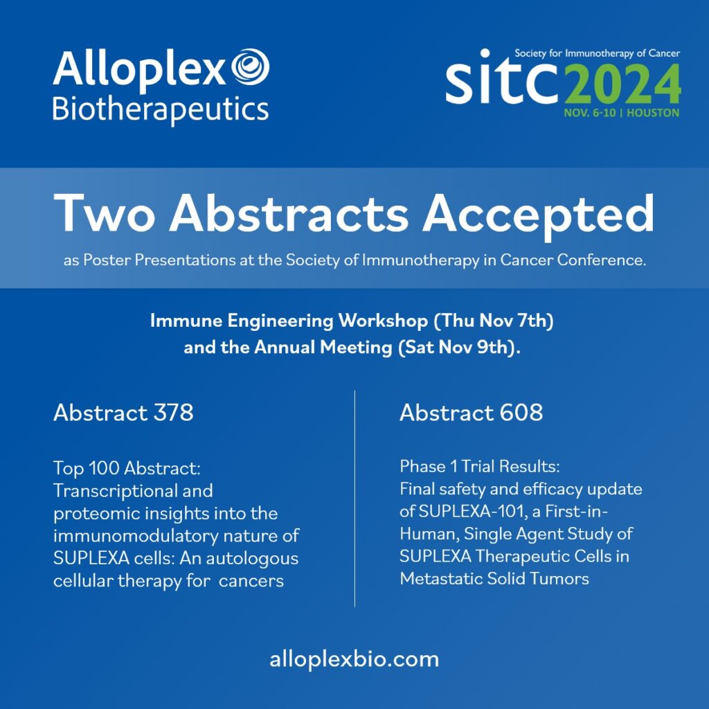 SITC-2024 Two Abstract accepted